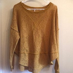 Mustard Yellow Free People Sweater